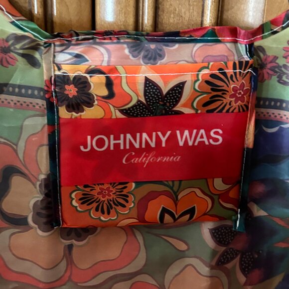 Johnny Was Red and Orange Floral Shopper Tote - Picture 4 of 7